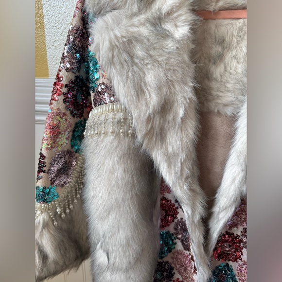 Multicolor Faux Fur Jacket - Picture 3 of 5